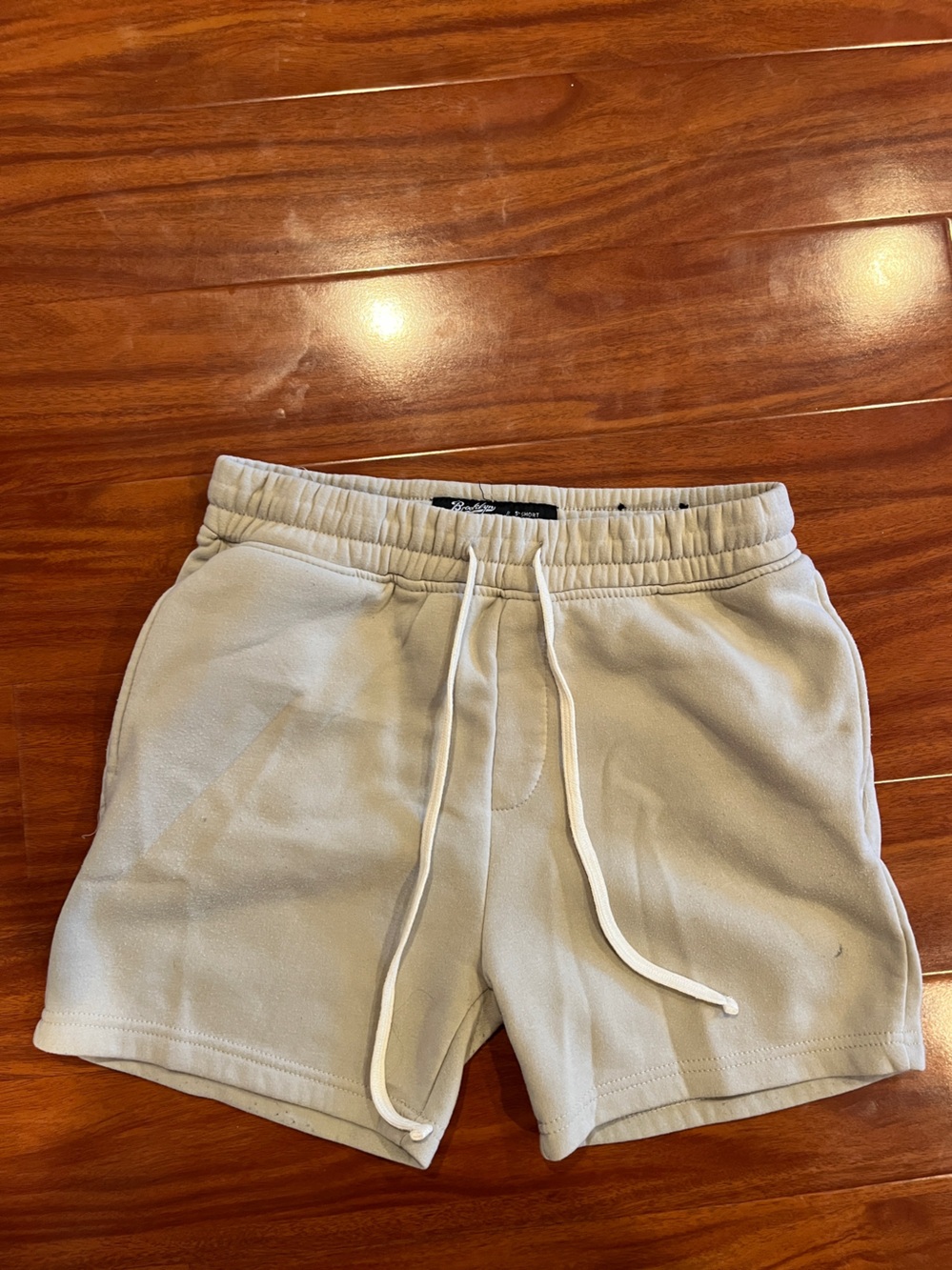Brooklyn Cloth Cream Athletic Drawstring Shorts Size Medium